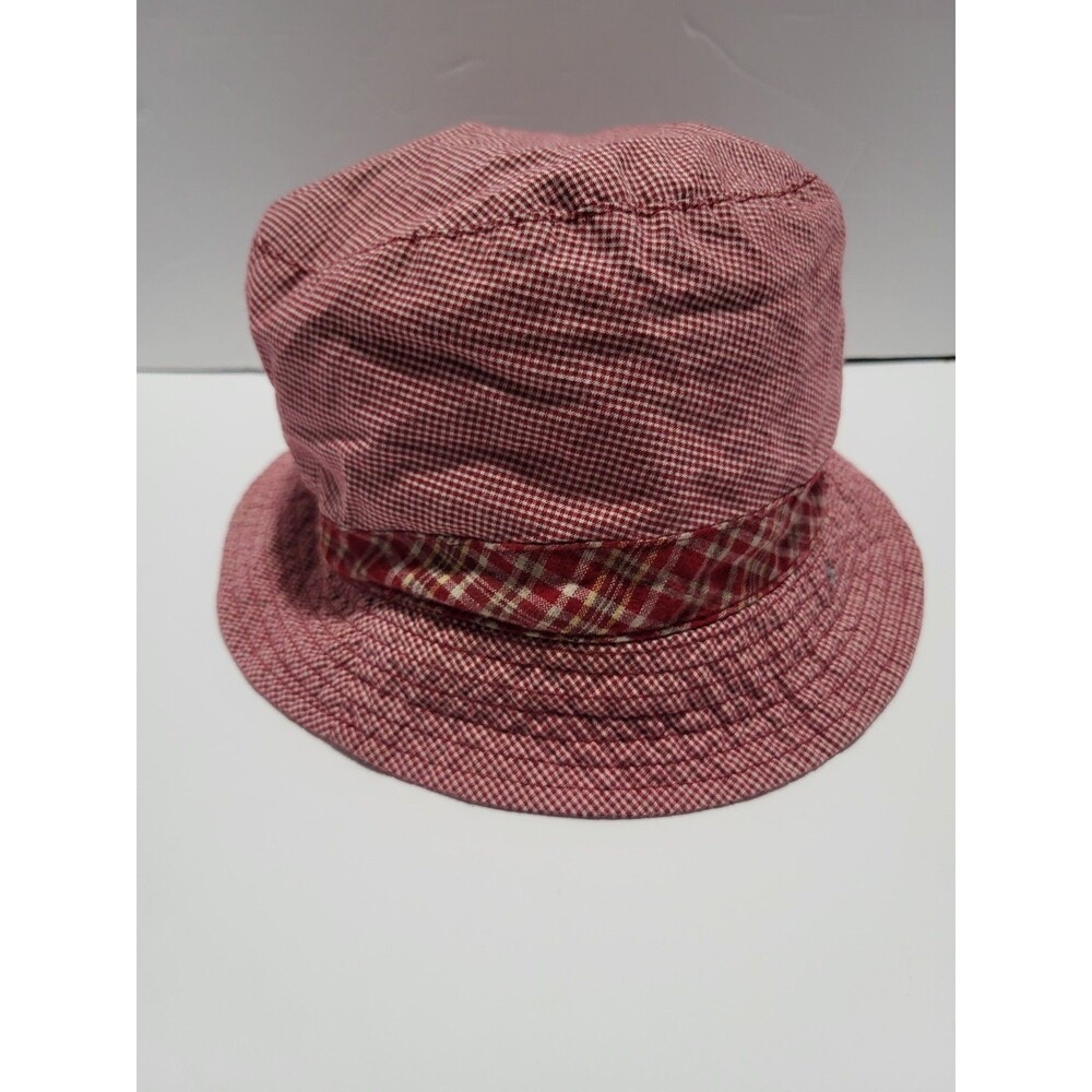 Gap Bucket Hat Cap Red/ White Plaid Adult Size M/L